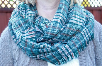 Look by M Timber Vintage Plaid Infinity Scarf